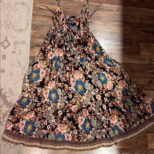 Angie Floral Maxi Dress - Black, Blue, Pink